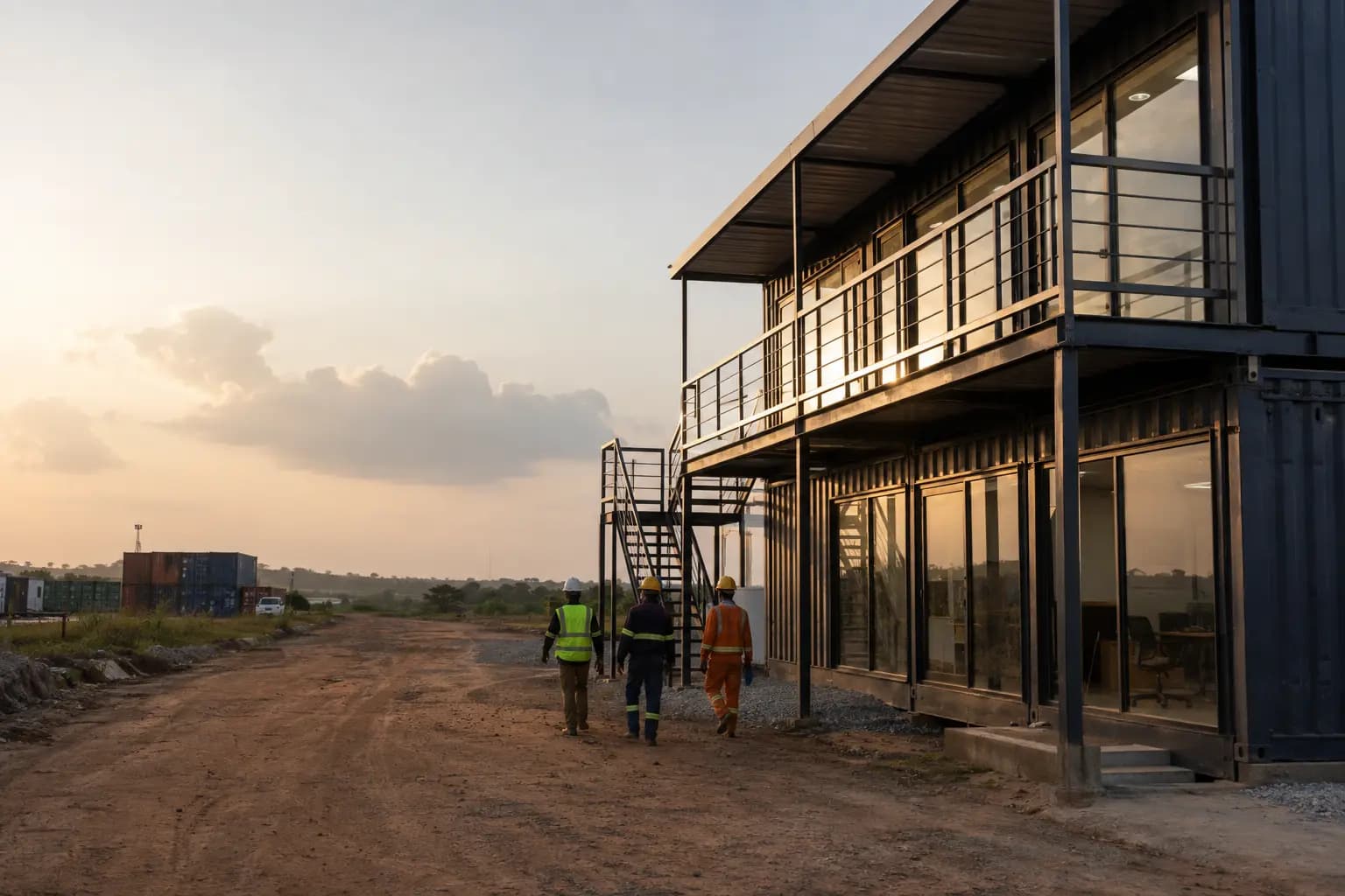 Bâtiment modulaire sur site industriel